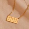 Gold-Plated Anti Tarnish 11:11 Angel Make a Wish Stainless Steel Pendant