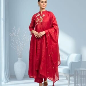 Malchandari thread work Churidar set