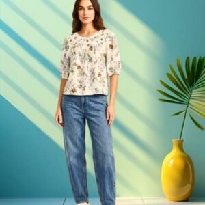 Shifon type fabric short top