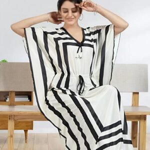 Women's Cotton Blend Nighty Kaftan | Women's Printed Night Kaftan For Women And Girl | Women's Satin Maxi Kaftan Night Gown |Nighty |Night Dress for Women, Girl