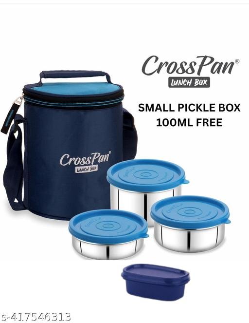 Stainless Steel Lunch Box / Tiffin Box of Container Size 200ml, 350ml, 500ml for Office, School, College, Travel