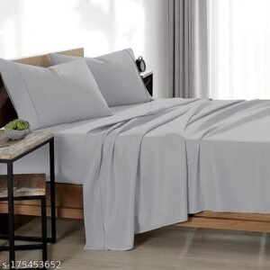 SS Enterprises Self Plain Bedsheets