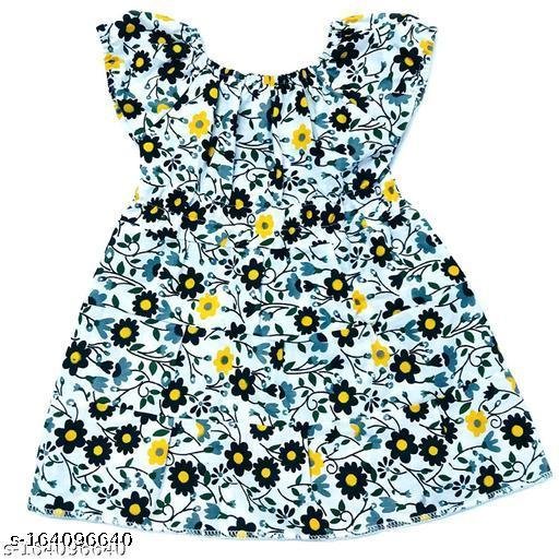 baby girl cotton frock jhabla printed dresses combo pack of 4 - Image 4