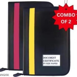 Leather Multipurpose Professional File Folders for Certificates, Documents Holder, Document Bag, Portfolio, Executive File Legal Size Documents Holder  PACK OFF2