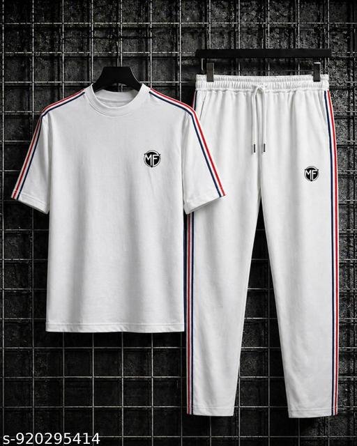 Men Trendy Round Neck Half Sleeve T-Shirt with Track Shorts | T-Shirt Short Set Top & Bottom | Men’s Summer Gym Workout Running Sports Co-Ord Set Soft Comfortable Wear - Image 3