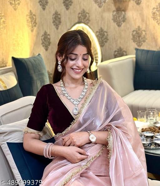 Beautiful Shining Nylon Net Saree