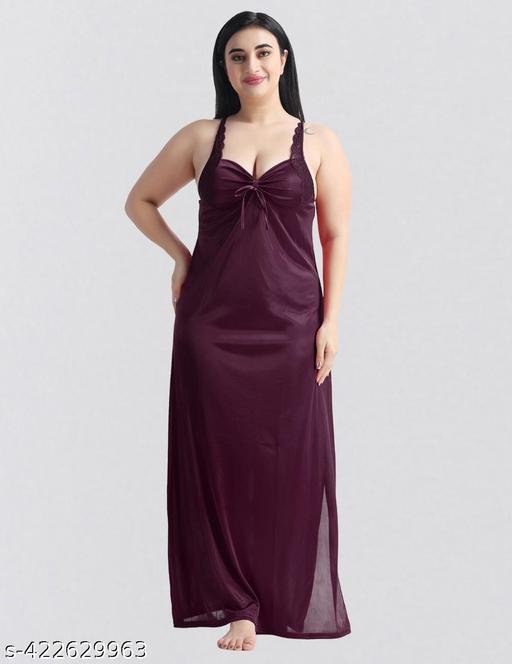 Women's 2 pic nighties with robe/ soft/comfortable/ unique /all night sleepwear night dresses - Image 4