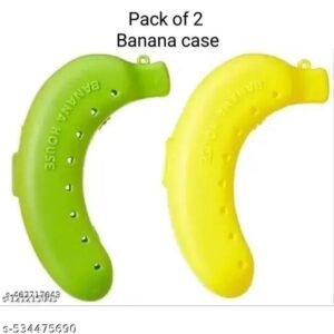 2 banana case (yellow and green) for kids lunch boxes , Trendy lunch box for play kids nursery kids LKG UKG kids etc