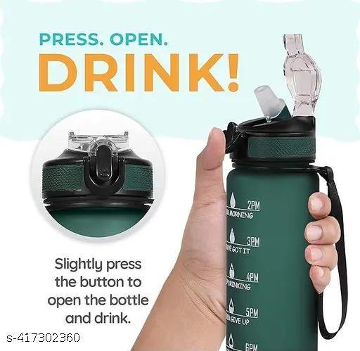 Water Bottle - 800ml Motivational Time Marker, LeakproofDurable BPA-Free Non-Toxic Sipper Water Bottle for Office, Gym & School (800 ml, Pack of 1, Multicolor) - Image 3
