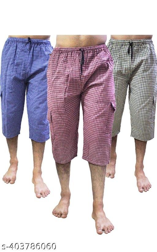 Men's Casual 3/4 Capri Pant (Pack of 3)