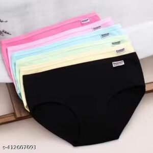 Women's Cotton Mid Waist Comfart Panty Briefs / Hipster Comfortable Innerwear Soft Stretchable Panties For Womens & Girls Cotton Multicolour Briefs Combo Pack of 5
