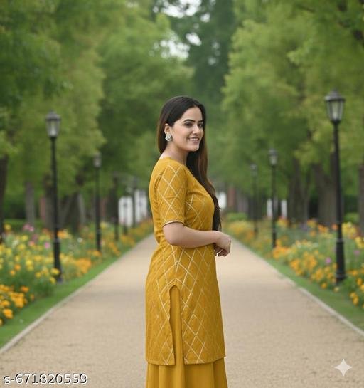 विदुषा कुर्ती पँट सेट डुपट्ट्यासह महिलांसाठी - Image 5