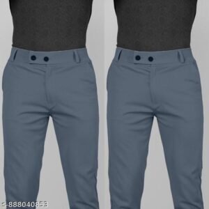Men Modern Slim Fit Dress Pants – Comfortable Stretch Formal Trousers