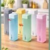 Square Frosty Water Bottle Set 1L Pack of 6 BPA Free Fridge Storage Bottles