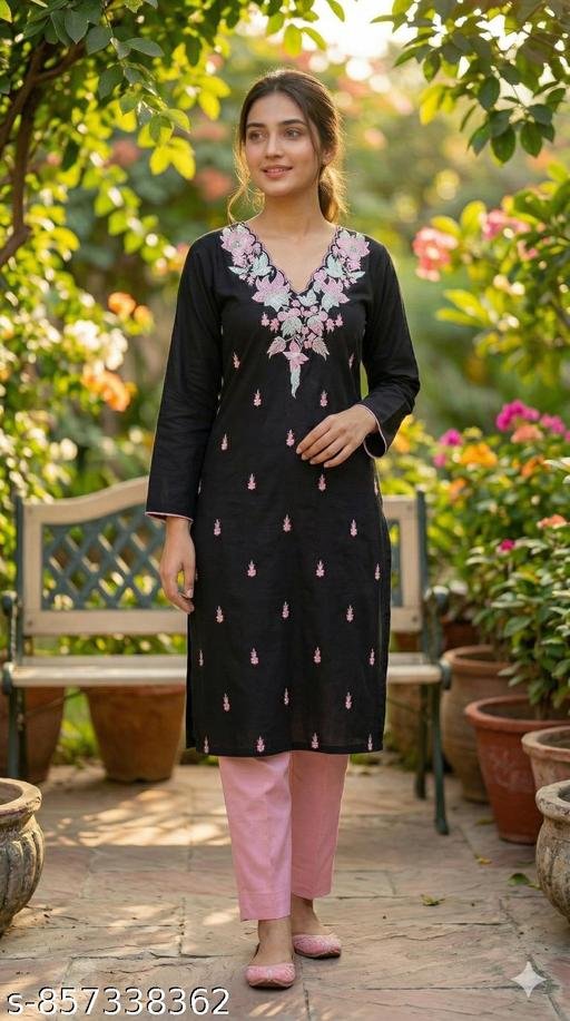 This stunning 3-piece suit set combines traditional craftsmanship with a modern aesthetic, perfect for everyday elegance or festive gatherings. - Image 3