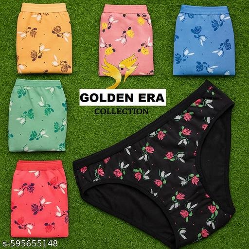 Pack of 6 Women's Mid Waist Comfortable Panty Breif/Hipster Innerwear Soft Stretchable Panties Women & Girls Cotton Briefs Combo - Image 5