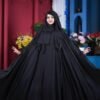 Elegant Black Farasha Style Abaya with Matching Hijab – Premium Modest Wear for Women