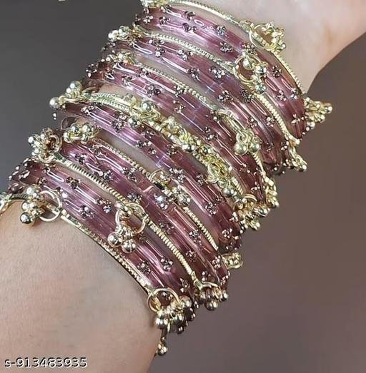 Purple kashmiri bangles - Image 4
