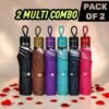 “2 Combo Foldable Umbrella Set | Waterproof Windproof Compact Travel Umbrella for Men & Women | Stylish Multi Color Rain Umbrella Pack of 2”