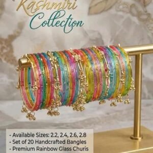 TRENDING KASHIMIRI GHUNGROO WITH NAG BANGLES (LIGHT MULTI COLOR)