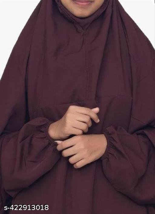Muslim Wear Prayer Dress/ Crepe Prayer Dress for Women And Girl's (Brown) - Image 4