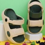 Latest White-Black Baby Slipper Dailywear Lightweight & Comfortable boys crocs Used Everyday Soft girls & boys slippers Ankle Loop Perfect For Summer baby chappal For Outdoor And Indoor Cartoon Sandal For Girls