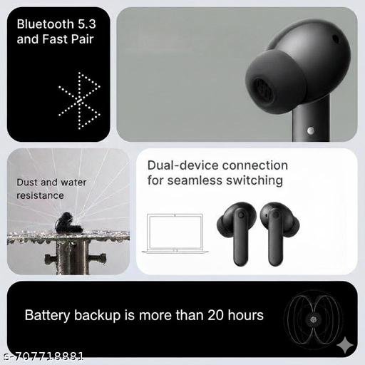Wireless TWS Bluetooth Ear buds | High-Quality Sound | Long Battery Life | Touch Control Ear buds | Comfortable Fit | Bluetooth 5.4 Ear buds | Premium Design Combo | Perfect for Music, Calls, and | Ideal for Gaming, Workout, and Travel - Image 4