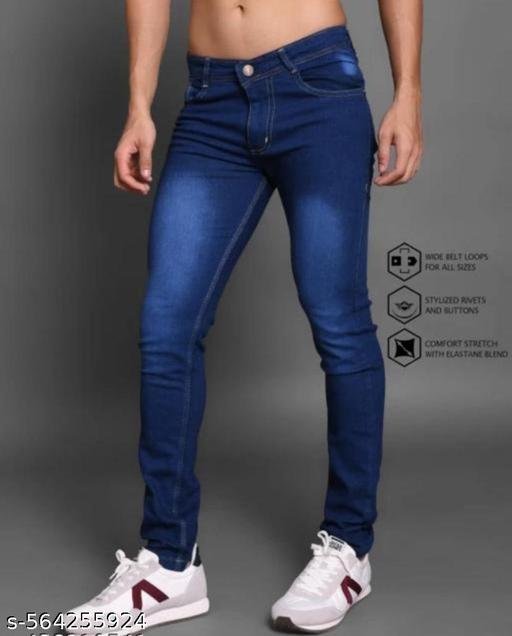 Dark Blue Jeans for mens Rew - Image 4
