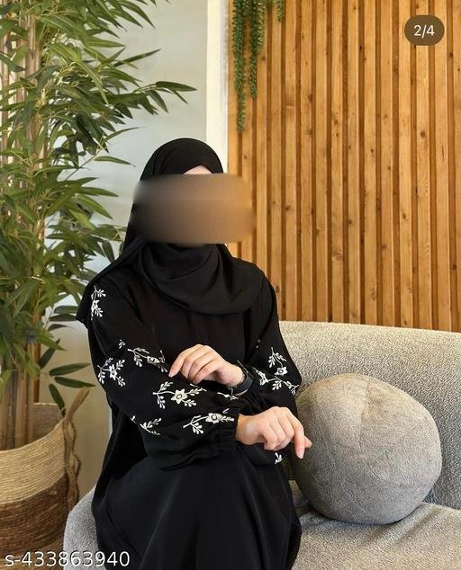 Burqa Abaya New Arrival Black New Elegant Trending Embroidery Nagab Fancy Designer Burkha No hijab Nida Burkha Set Kaftan Burkha Abaya Burkha for woman black burkha Naqab Full Burqa Abaya Black Abaya Kurti - Image 3