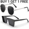 IKO SHADES-  TRENDING STYLISH FASHION DESIGNER SUNGLASSES FOR MEN AND WOMEN COMBO PACK OF 2 SUNGLASS (Pack of ,2)