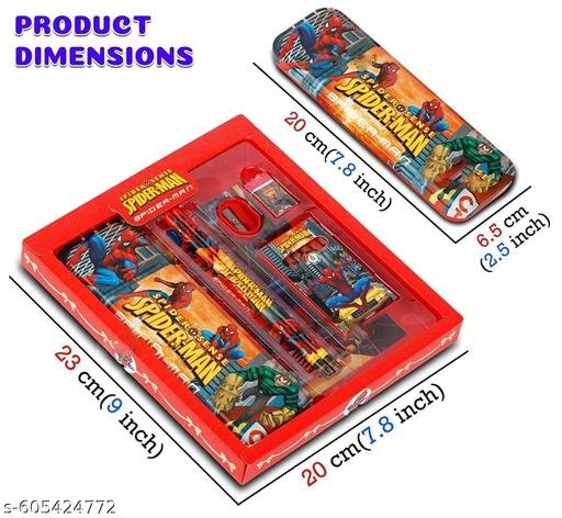 Superhero Spider Stationery Kit for Boys, Wallet, Eraser & Sharpener | School Stationery Set & Return Gift - Image 5
