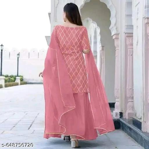 Vidusha Kurti Dupatta Set with Bottomwear For Women's - Image 3