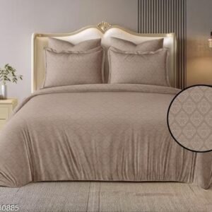 Jashan 300 TC Premium Elegent Floral Damask Inspired Cotton King Bedsheet Set with 2 Pillow Covers – Soft, Shrink Resistant Breathable Luxury 3Pc Bedding 108x108Inch Bed Sheet Pillow 17x27x inch