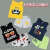 Boys/Giirls Hosiery Cotton Clothing Set (Pack Of 3)