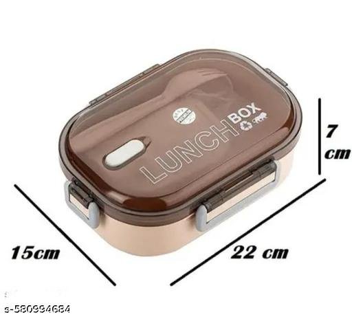 F s Plastic Lunch Boxes, Food Grade Tiffin Boxes, Leak Proof Air Tight Dabba, Unbreakable Lid, Snacks Tiffin Boxes for Kids, Light Weight, Easy Clean(Pack of 1, Cream) - Image 4