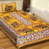 Jaipuri Printed Cotton Single Bedsheet With 1 Pillow Cover