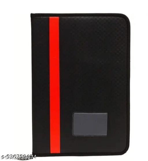 L.K. Waterproof A4 Size Faux Leather Executive Professional File Folders for Certificates, Legal Documents with 20 Leafs/Sleeves/Document Folder with Zip Colour May Vary(Pack Of 1)