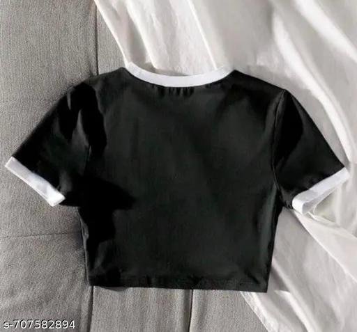 Crop top Black ( Montery ) Print - Image 5