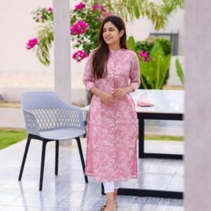 Women Rayon printed Straight Kurta| Elegant Daily & Office Wear Straight Fit Kurta| Pink Straight Kurta For Women | Kurti For Women | Single Kurti For Women | Kurta For Jeans | Women Kurta | Kurta Under 299 | Kurti |Daily Wear Kurta