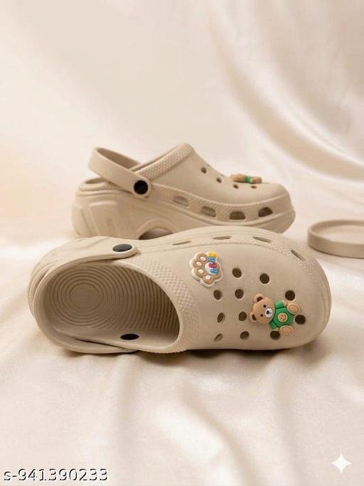 Arkfoot Women's Trendy High Platform Clogs with Cute Bear Charms - Image 4