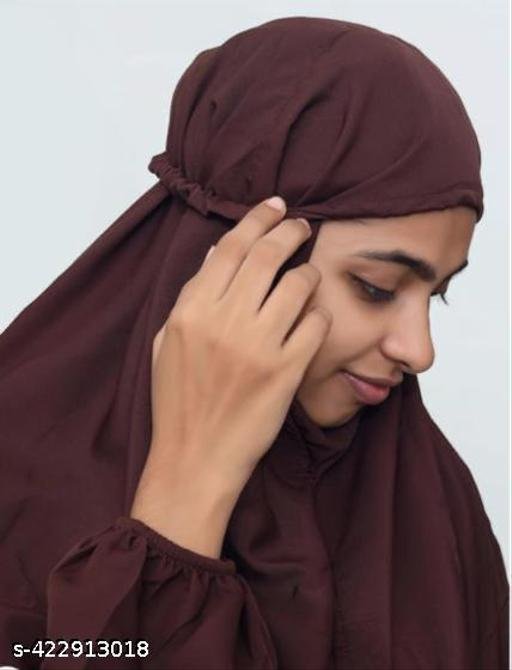 Muslim Wear Prayer Dress/ Crepe Prayer Dress for Women And Girl's (Brown) - Image 5