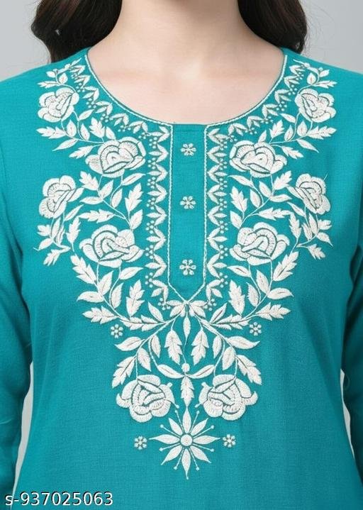 Home & fashion Stylish Girls women's Kurti Palazzo Set - Image 3