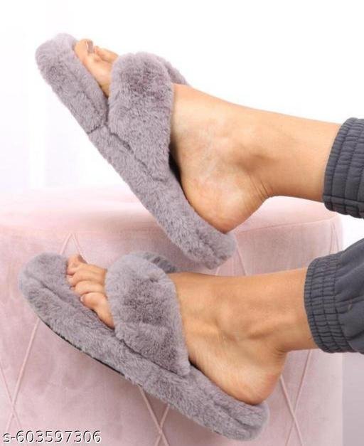 Winter Warm Slippers and Carpet Slippers For Women Home Fluffy Furry Slippers New Fashion Soft Plush Platform Non Slip Bedroom Slides Multicolour 1 Pair || Flip-flops & Slipper || unisex boys & Girls || Fur slipper II Bedroom slippers
