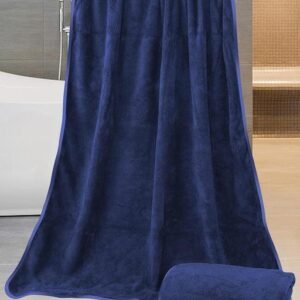 Cotton Bolls Microfiber Bath Towel 1 Pcs Large Size 70x140CM NAVY