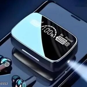M 19 TWS Bluetooth 5.0 Wireless In Ear Earbuds Touch Waterproof LED Digital Display Bluetooth Headset (Black, True Wireless)
