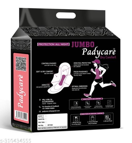 Jumbo Sanitary (100% leakage Proof Sanitary Napkins ) maxi 320mm XXXL size For Women Combo 40 Pads Pack Of / Total 40 Pads - Image 3