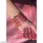 Premium Kashmiri Glass Bangle Set (Pack of 12) with Golden Ghungroo Latkan (Pack of 4) | Kashmiri Style Trending Bangles for Women