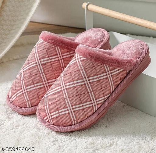 Winter Comfortable Indoor/Outdoor Heavy SoleStar Printed Fur Slipper - Image 3