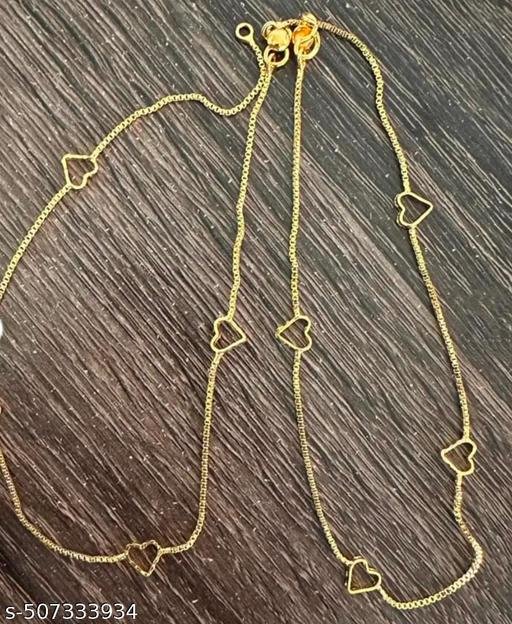 Kunjus Gold Plated Anklets for Women Pack of 2 - Image 3