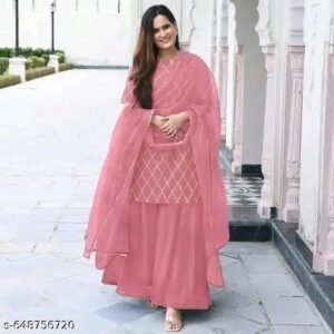Vidusha Kurti Dupatta Set with Bottomwear For Women's